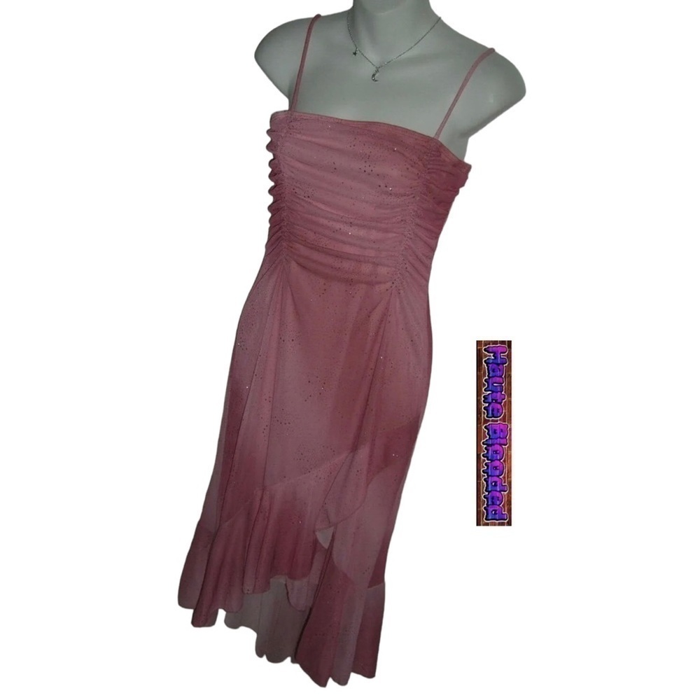 Taboo Dress Vtg 90s Pink Glitter Kawaii Fairy Barbie y2k Coquette Ballet McBling - Picture 4 of 15